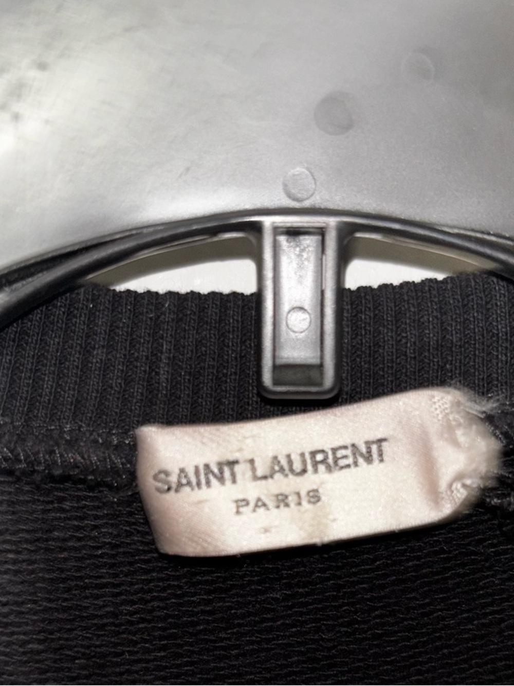 Saint Laurent Black Sleeveless Sweatshirt with Chain Fringe Detail - Picture 7 of 8